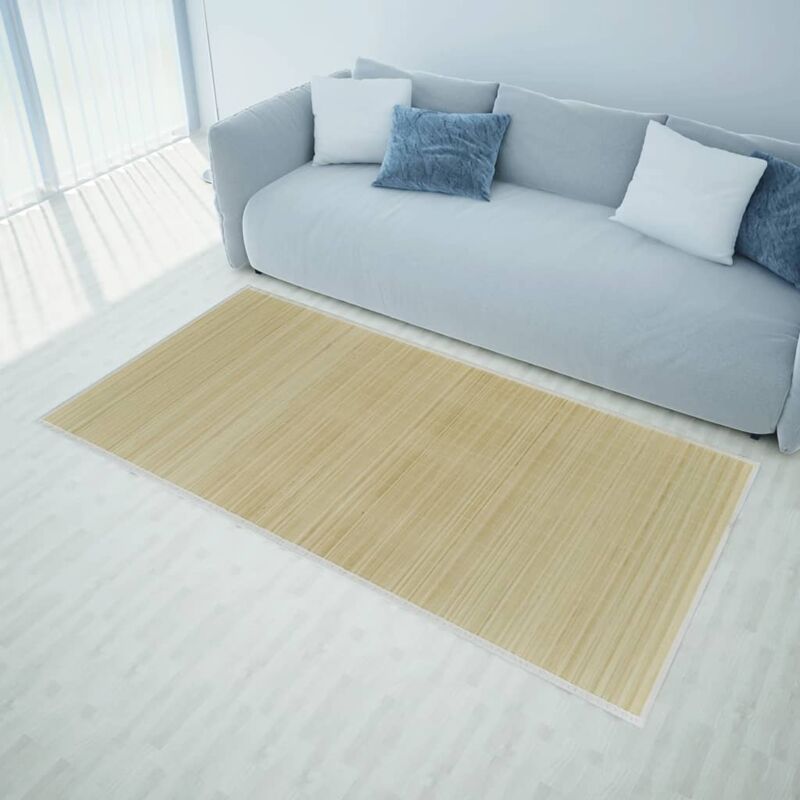 foto del prodotto vidaxl tappeto rettangolare in bamb naturale 120 x 180 cm