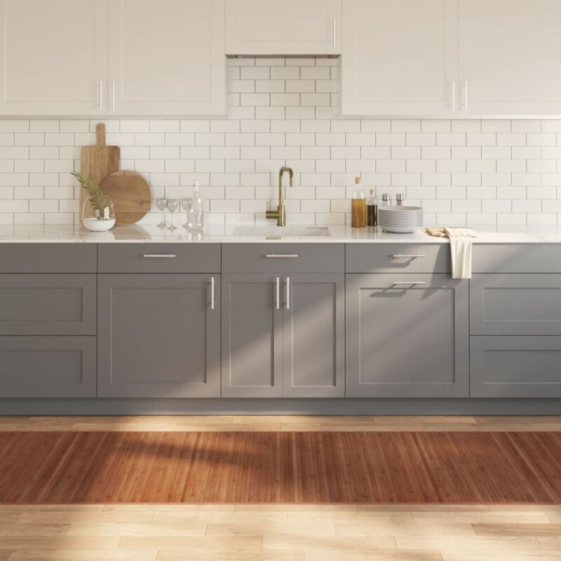 foto del prodotto vidaxl tappeto rettangolare marrone 80x400 cm in bamb 