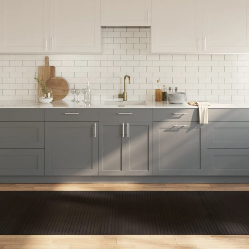 foto del prodotto vidaxl tappeto rettangolare marrone scuro 100x1000 cm in bamb 