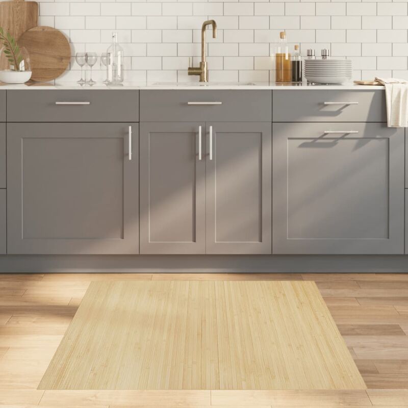 foto del prodotto vidaxl tappeto rettangolare naturale chiaro 100x100 cm in bamb 