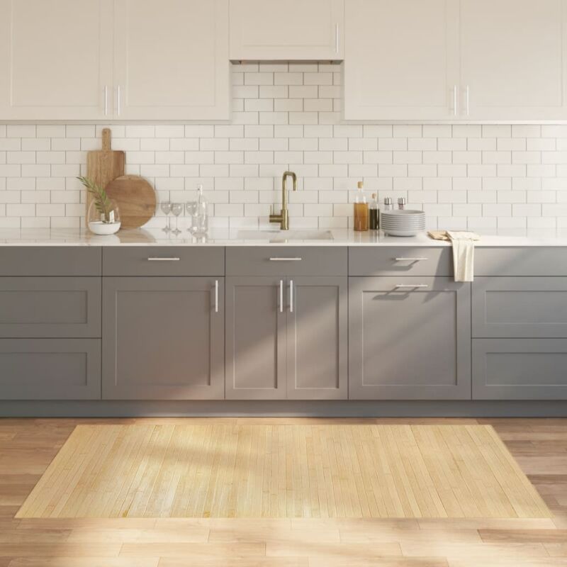 foto del prodotto vidaxl tappeto rettangolare naturale chiaro 100x200 cm in bamb 