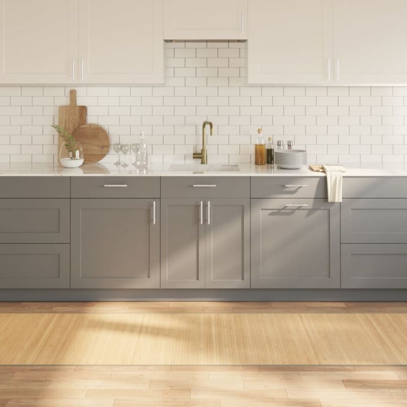 foto del prodotto vidaxl tappeto rettangolare naturale chiaro 80x1000 cm in bamb 