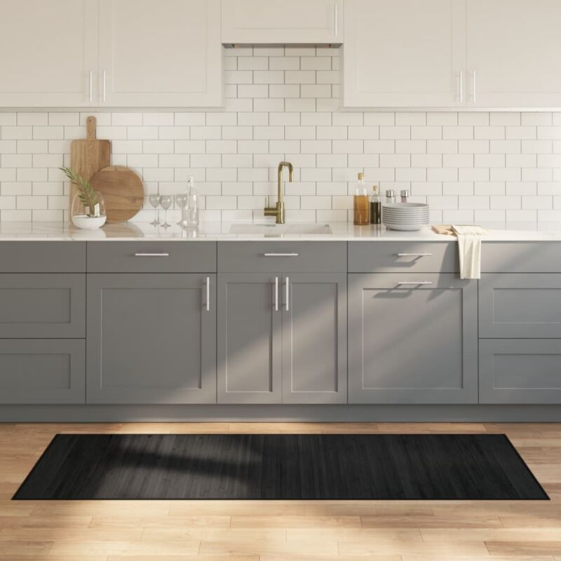 foto del prodotto vidaxl tappeto rettangolare nero 70x200 cm in bamb 