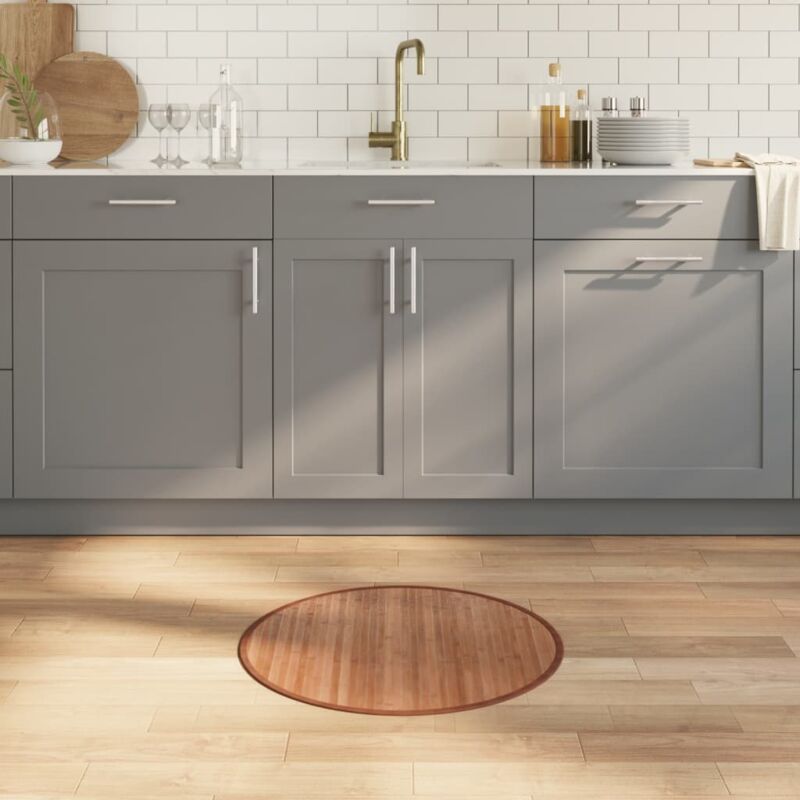foto del prodotto vidaxl tappeto rotondo naturale 60 cm in bamb 
