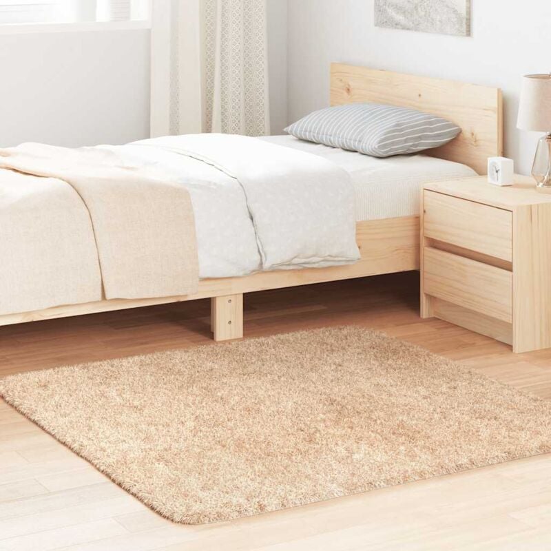 foto del prodotto vidaxl tappeto shaggy a pelo lungo navarra beige 120x120 cm poliestere
