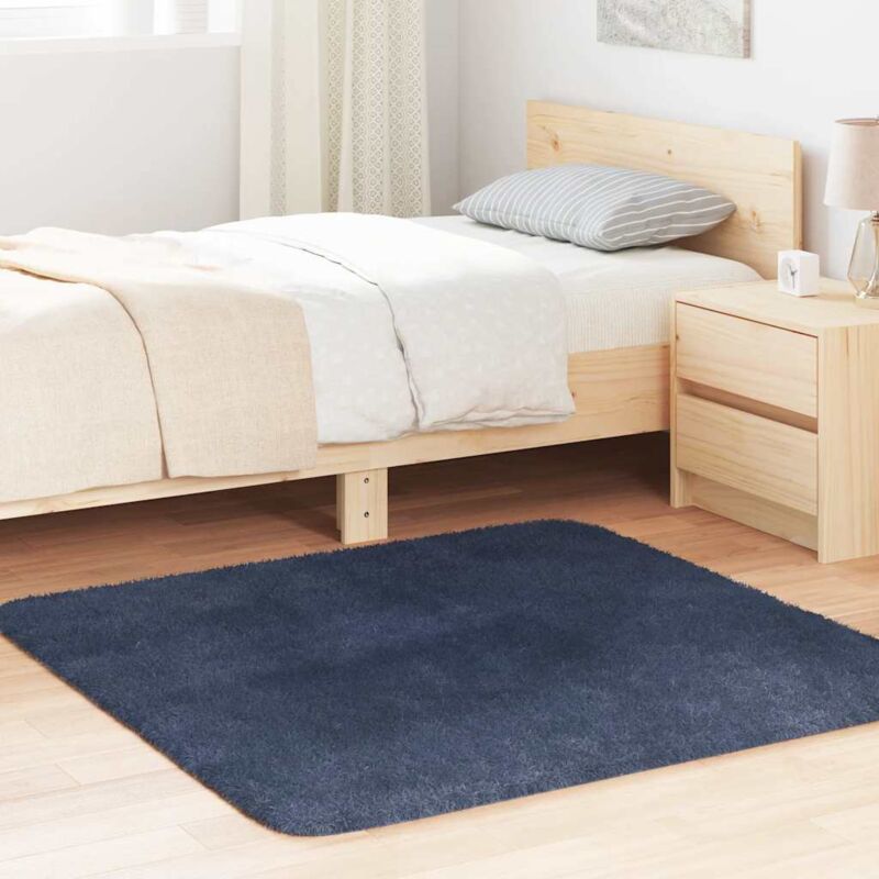 foto del prodotto vidaxl tappeto shaggy a pelo lungo navarra blu marino 120x120 cm