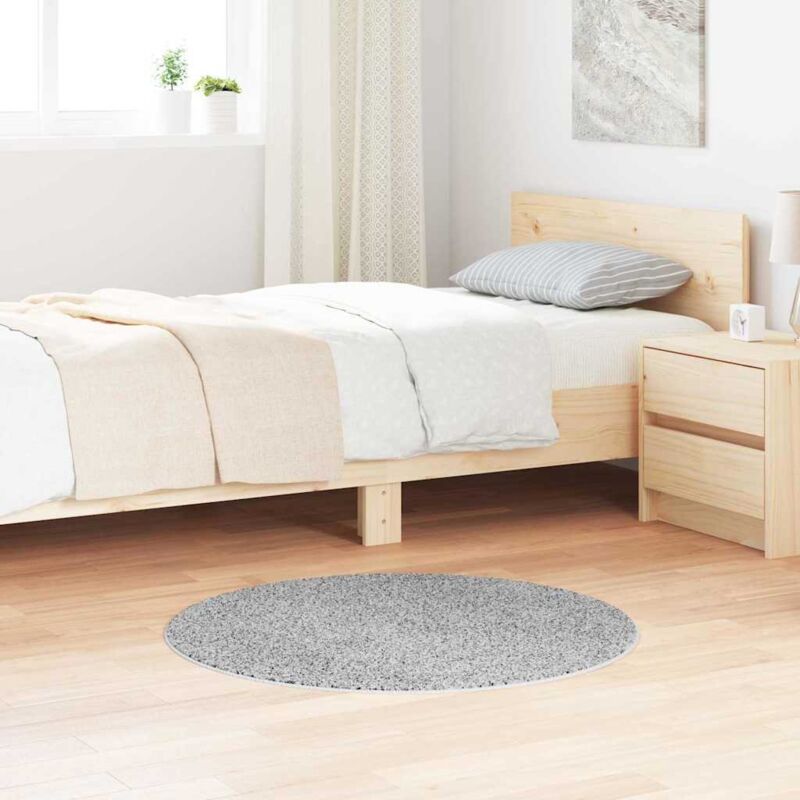 foto del prodotto vidaxl tappeto shaggy con fondo in lattice grigio 90 cm