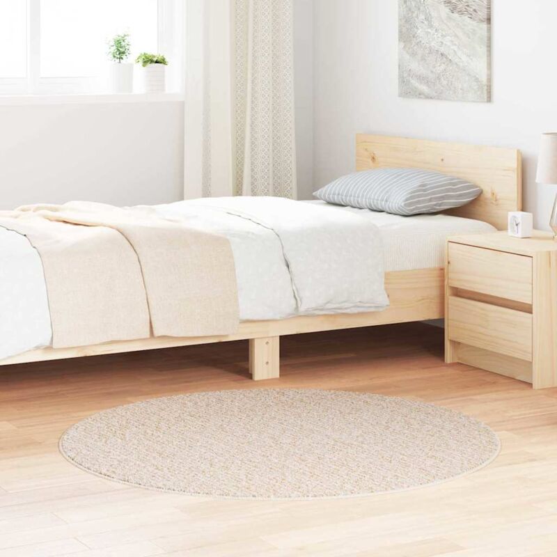 foto del prodotto vidaxl tappeto shaggy con retro in lattice crema 120 cm