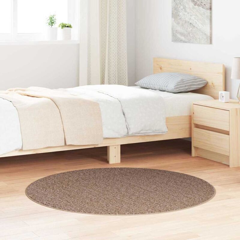 foto del prodotto vidaxl tappeto shaggy con retro in lattice marrone 120 cm
