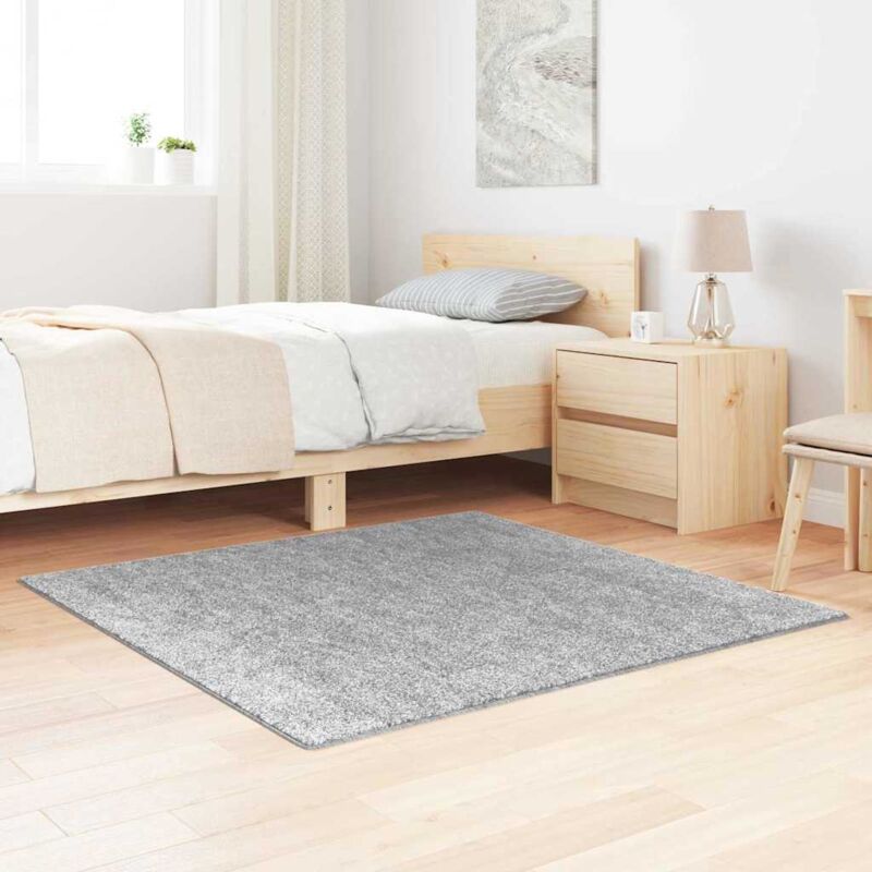 foto del prodotto vidaxl tappeto shaggy con supporto in lattice grigio 120x120 cm
