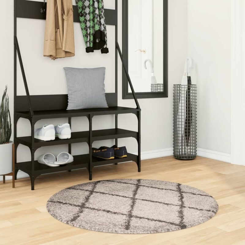 foto del prodotto vidaxl tappeto shaggy pamplona a pelo lungo beige e antracite 100 cm