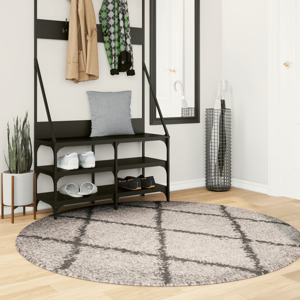 foto del prodotto vidaxl tappeto shaggy pamplona a pelo lungo beige e antracite 160 cm