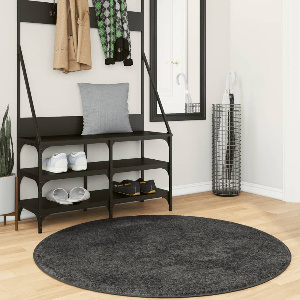 foto del prodotto vidaxl tappeto shaggy pamplona a pelo lungo moderno antracite 120 cm