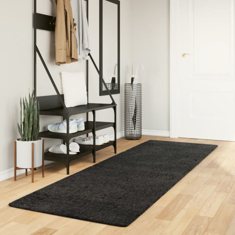 foto del prodotto vidaxl tappeto shaggy pamplona a pelo lungo moderno antracite 80x250cm