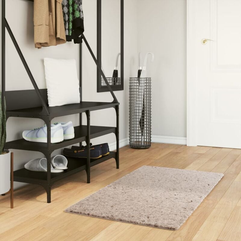 foto del prodotto vidaxl tappeto shaggy pamplona a pelo lungo moderno beige 60x110 cm