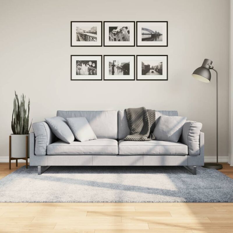 foto del prodotto vidaxl tappeto shaggy pamplona a pelo lungo moderno blu 140x200 cm