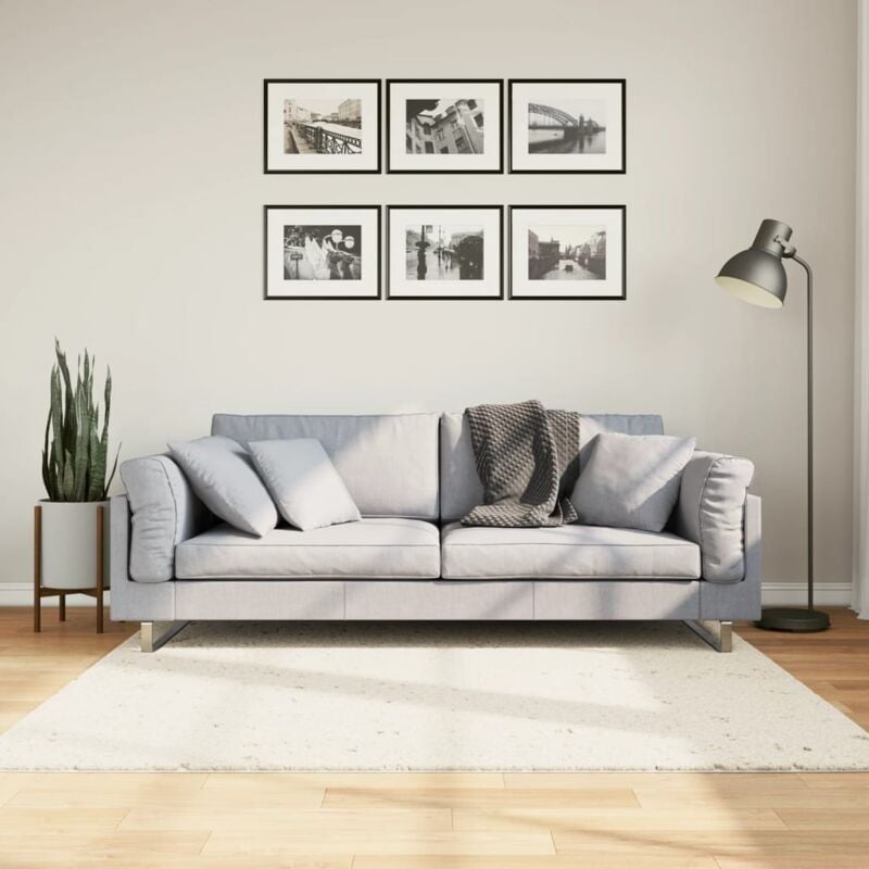 foto del prodotto vidaxl tappeto shaggy pamplona a pelo lungo moderno crema 160x160 cm