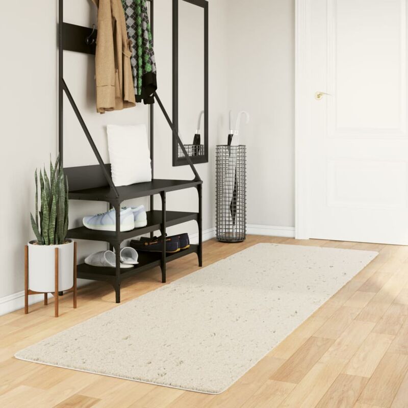 foto del prodotto vidaxl tappeto shaggy pamplona a pelo lungo moderno crema 80x250 cm