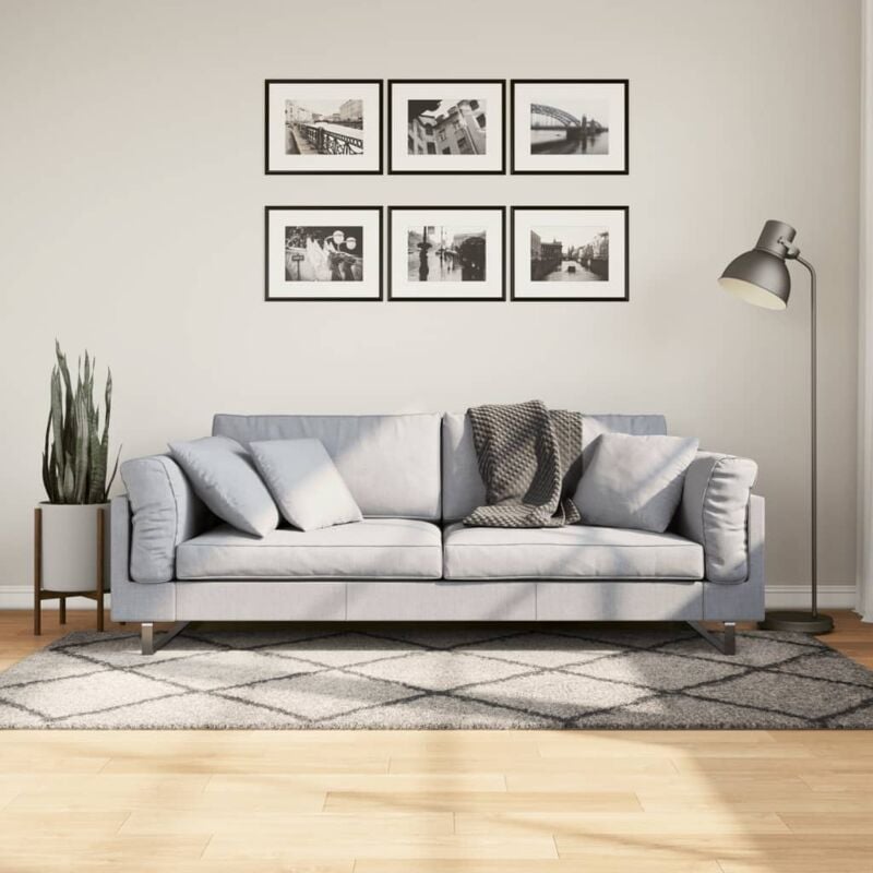 foto del prodotto vidaxl tappeto shaggy pamplona pelo lungo beige e antracite 100x200cm