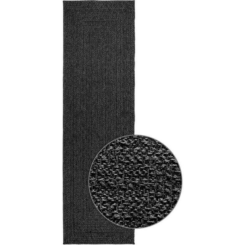 foto del prodotto vidaxl tappeto zizur antracite 80x250 cm aspetto iuta interni esterni