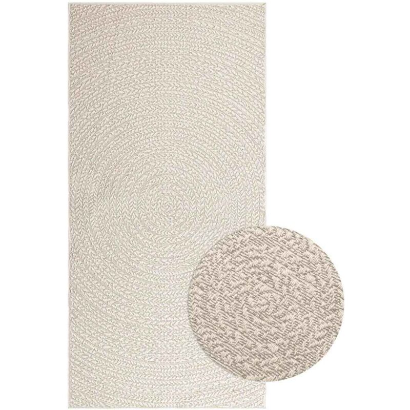 foto del prodotto vidaxl tappeto zizur crema 100x200 cm aspetto iuta interni ed esterni