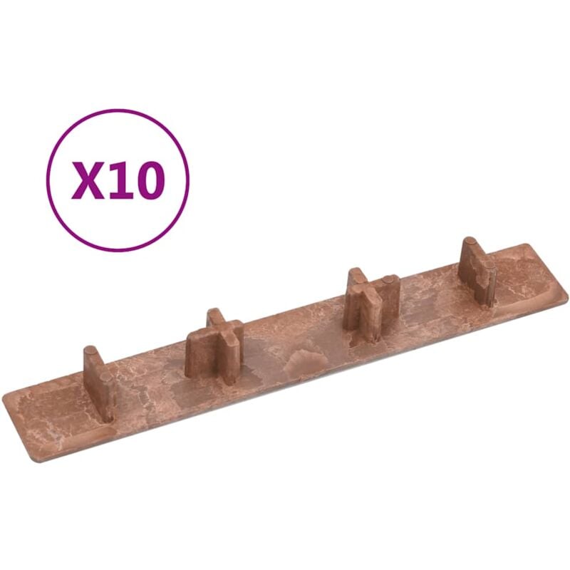 foto del prodotto vidaxl tappi per decking 10 pz in plastica marrone