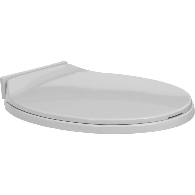 foto del prodotto vidaxl tavoletta wc a chiusura morbida grigio chiaro ovale