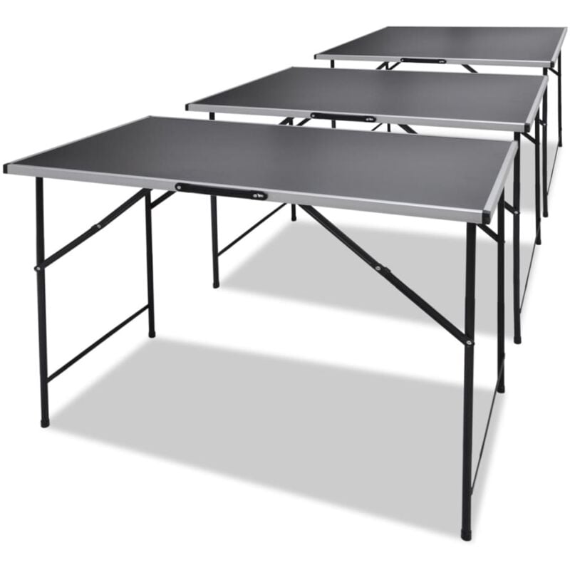 foto del prodotto vidaxl tavoli da lavoro set 3 pz pieghevoli