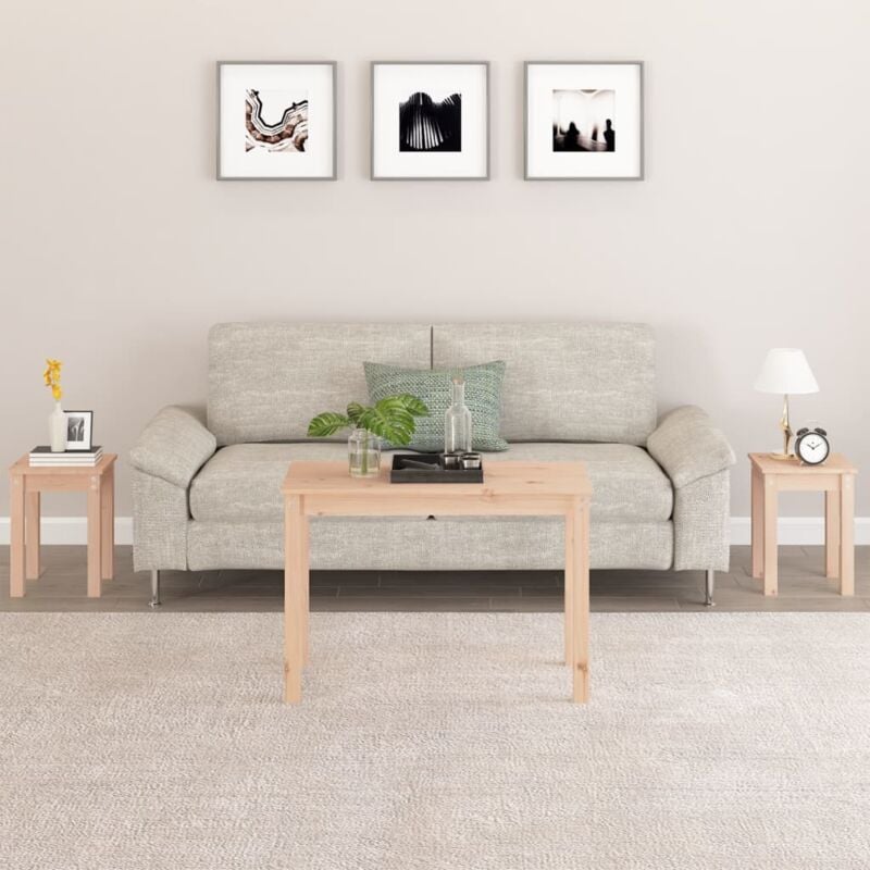 foto del prodotto vidaxl - tavolini a incastro 3 pz in legno massello di pino