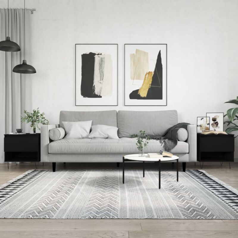 foto del prodotto vidaxl tavolini da salotto 2 pz neri 50x46x50 cm in legno multistrato