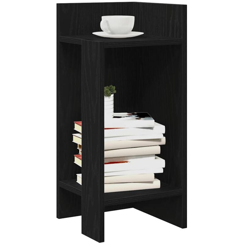 foto del prodotto vidaxl tavolini laterali 2pz con ripiano nero 25,5x27x60 cm