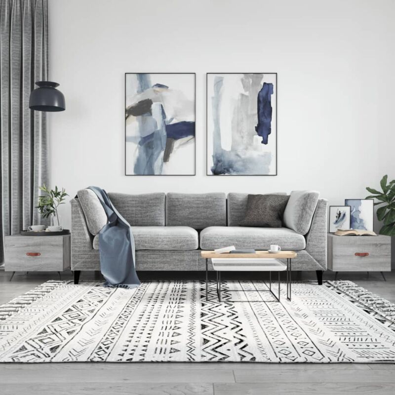 foto del prodotto vidaxl tavolini salotto 2pz grigio sonoma 50x50x40cm legno multistrato