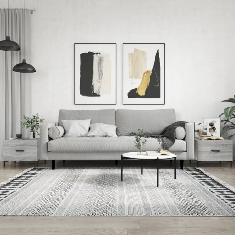 foto del prodotto vidaxl tavolini salotto 2pz grigio sonoma 50x50x40cm legno multistrato