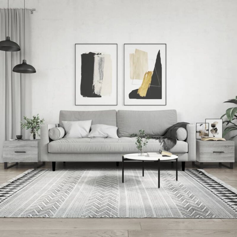 foto del prodotto vidaxl tavolini salotto 2pz grigio sonoma 50x50x40cm legno multistrato