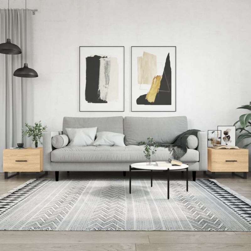 foto del prodotto vidaxl tavolini salotto 2pz rovere sonoma 50x50x40cm legno multistrato
