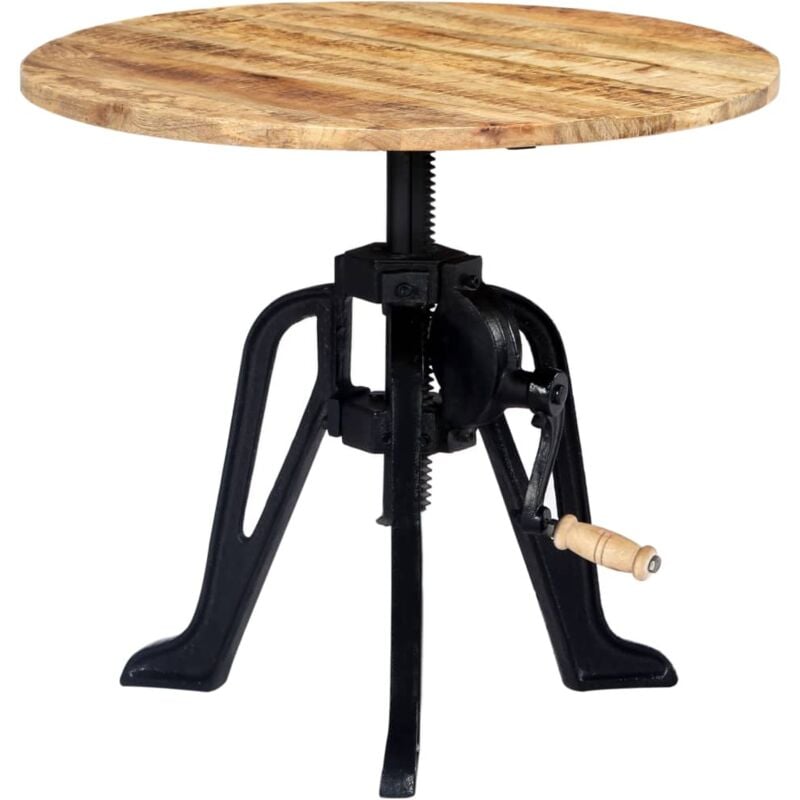 foto del prodotto vidaxl tavolino 60x 46 63 cm in legno massello di mango e ghisa