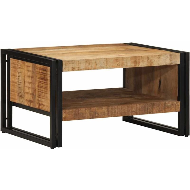 foto del prodotto vidaxl tavolino 70x50x38 cm in legno massello di mango grezzo