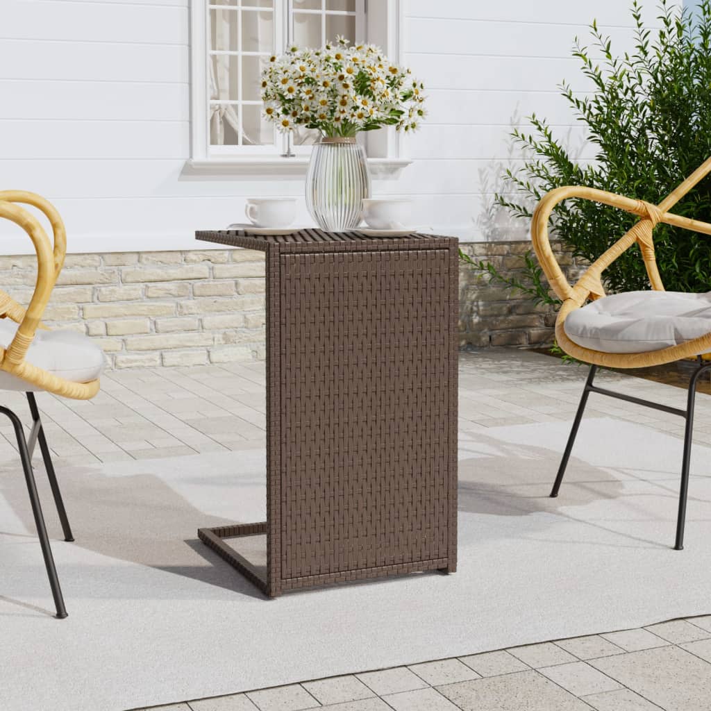 foto del prodotto vidaxl tavolino a c marrone 40x35x60 cm in polyrattan