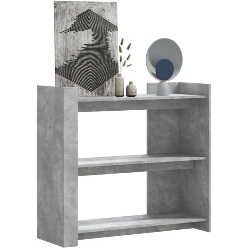 foto del prodotto vidaxl tavolino consolle grigio cemento 100x35x90 cm in multistrato