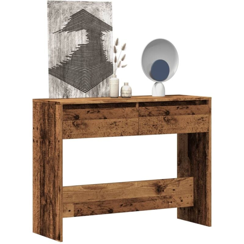 foto del prodotto vidaxl tavolino consolle legno vecchio 100x35x76,5 cm in truciolato