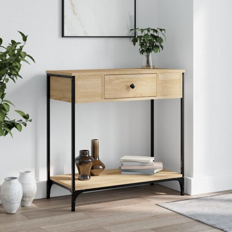 foto del prodotto vidaxl tavolino consolle rovere sonoma 75x34,5x75cm legno multistrato