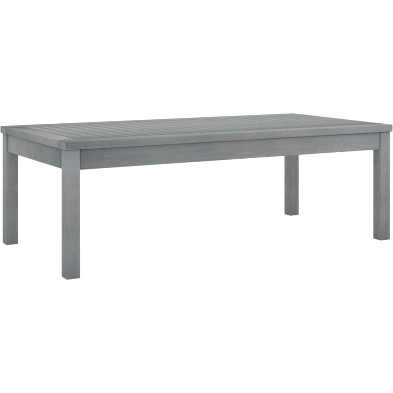 foto del prodotto vidaxl tavolino da caff 100x50x33 cm grigio legno massello di acacia