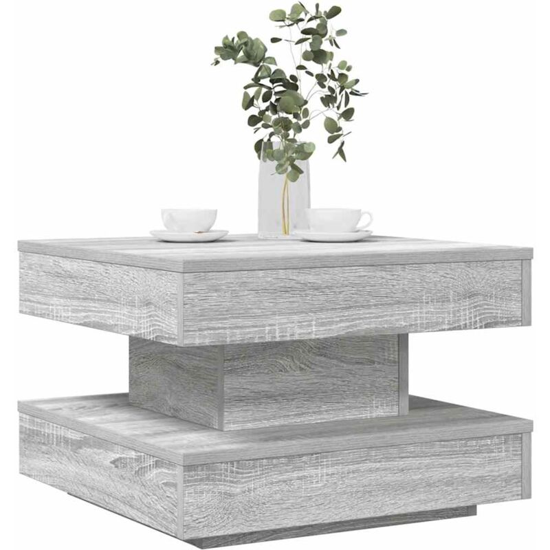 foto del prodotto vidaxl tavolino da caff girevole a 360 gradi grigio 50x50x34,5 cm