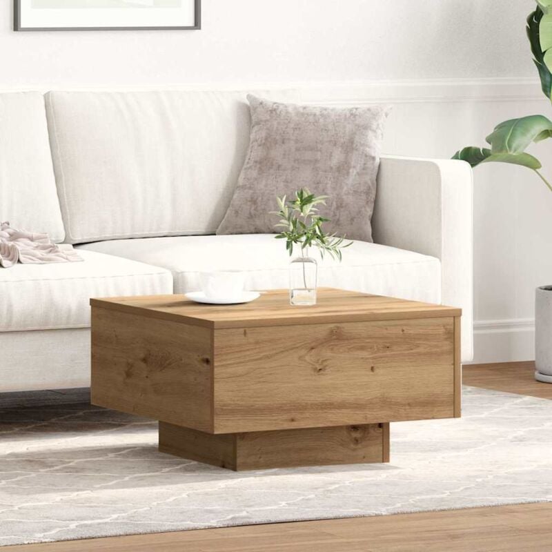 foto del prodotto vidaxl tavolino da caff in rovere artigianale 55x55x31 cm in legno composito