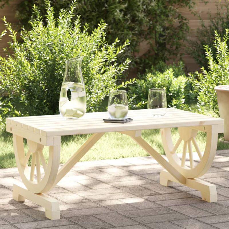 foto del prodotto vidaxl - tavolino da giardino 90x50x40 cm in legno massello di abete