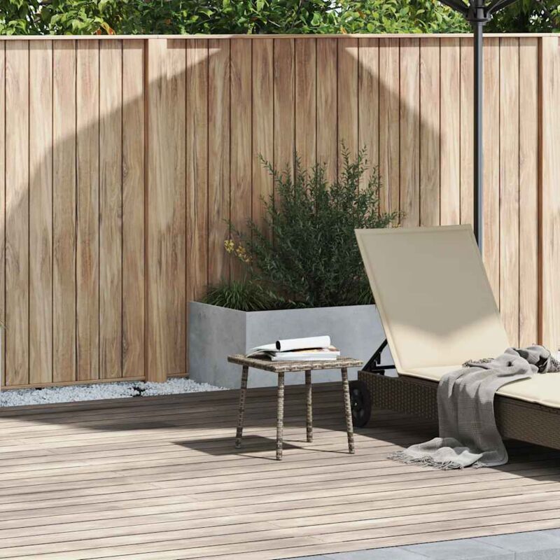foto del prodotto vidaxl tavolino da giardino rettangolare grigio 40x40x37 cm polyrattan