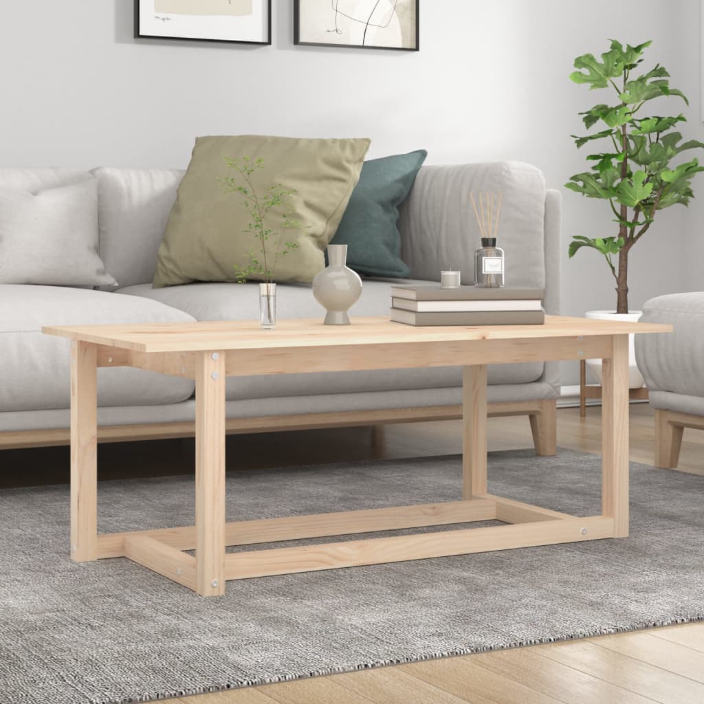 foto del prodotto vidaxl tavolino da salotto 110x55x45 cm legno massello di pino