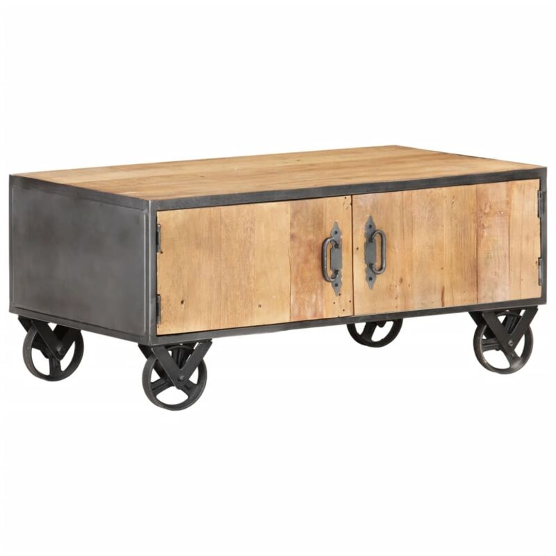 foto del prodotto vidaxl tavolino da salotto 90x50x39 cm in legno massello di recupero