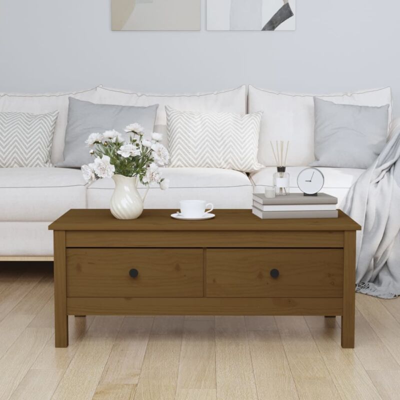 foto del prodotto vidaxl tavolino da salotto ambra 100x50x40 cm legno massello di pino