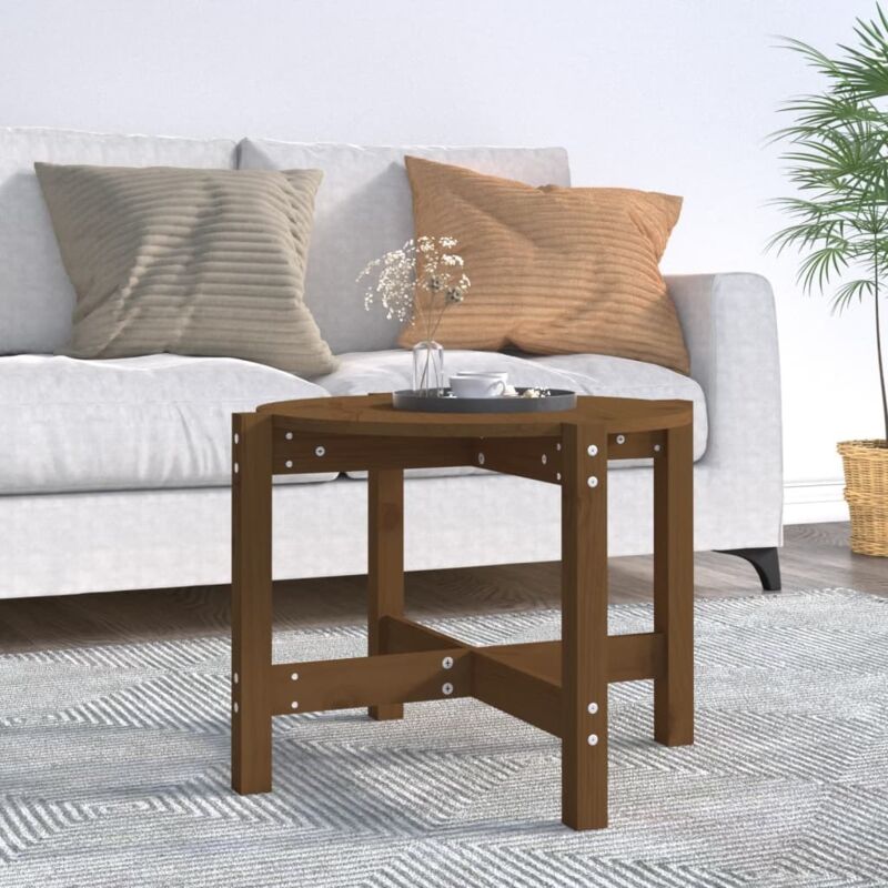 foto del prodotto vidaxl tavolino da salotto ambra 62,5x45cm in legno massello di pino